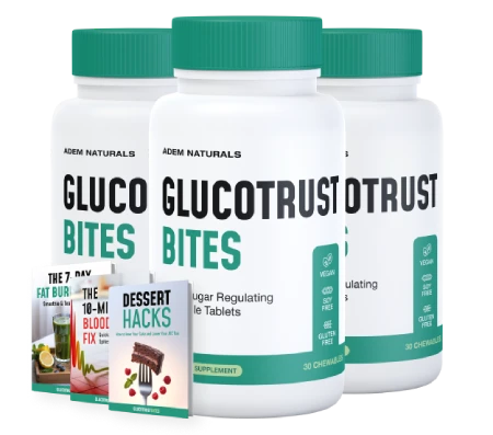 GlucoTrust Bites Supplement Bottle